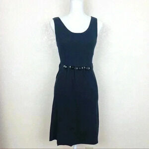 Milly of New York Black Dress Fit and Flare Perles